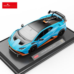 Lamborghini STO Diecast Model Car with Display Stand
