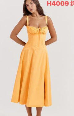 Parisian Dress - Waist Shaping Floral Maxi Dress (One Piece)