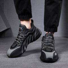 Lightweight High-Top Men's Casual Sports Leather Shoes