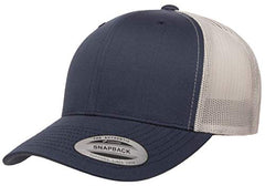 Yupoong YP Classics Retro Trucker Cap Navy/Silver OSFA