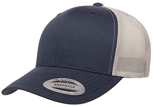 Yupoong YP Classics Retro Trucker Cap Navy/Silver OSFA