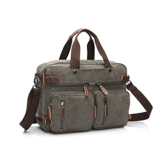 Large 3-in-1 Canvas Business Bag for 17-inch Laptop