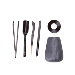 Kung Fu Tea Set with Accessories and Ceramic Canister