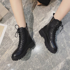 British Style Platform Ankle Boots