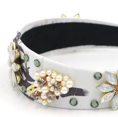 Luxury Baroque Floral Headband for Fashion Shoots