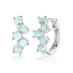 S925 Silver Dreamy Bubble Earrings with Colorful Opal