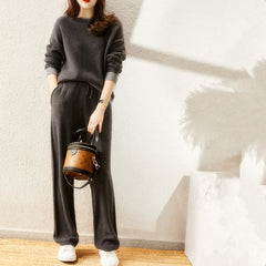 Turtleneck Sweater and Knit Pants Set