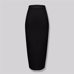Elegant High Waist Mid-Length Bandage Skirt