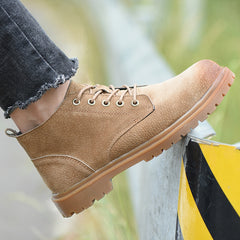 Men's Lightweight High-Top Safety Shoes for Winter Work