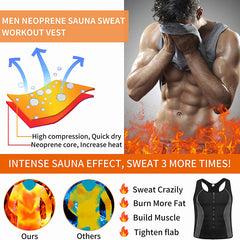 Men's Zippered Fitness Suit for Running and Fat Burning