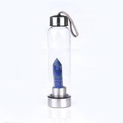 Natural Crystal Energy Glass Cup and Wand Set