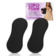 JNATER Lipo Foam Lateral Protectors - Women Lipo Side Foam Pads Lipo Foams Post Surgery Abdominal Compression Lipo Board for Tummy Tuck & Liposuction Post Surgery Recovery (2Pcs Black)