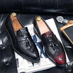 Luxury Crocodile Skin Leather Loafers for Men