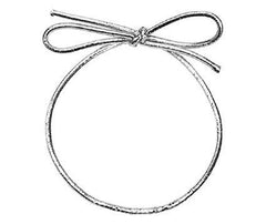 K-Kraft Silver Stretch Loops for Crafts and Gift Wrapping – Pre-Tied Bows for Small Boxes (6 inch Silver Bundle of 50)