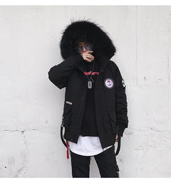 Stylish Short Hooded Warm Cotton Jacket for Men