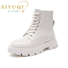Trendy Mid-Calf Fleece Ankle Boots for Winter