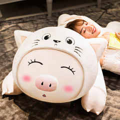 Cute Large Pig Plush Toy and Pillow for Girls