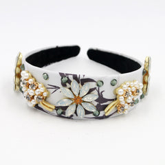 Luxury Baroque Floral Headband for Fashion Shoots