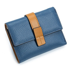 Luxury Women's Leather Tri-Fold Compact Purse