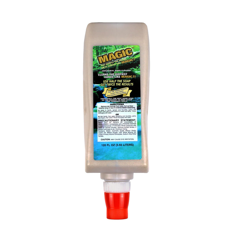 Zenex Magic Hand Soap - Industrial Hand Cleaner for Auto Mechanics | Shop Soap | Walnut Shell Scrubbers to Remove Grease Oil Ink & Paint | Moisturizing Ingredients | 3.55 L (1 Pack)