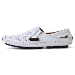Genuine Leather Casual Men's Sandals - Summer Flat