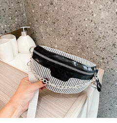Colorful Sequined One Shoulder Crossbody Waist Bag