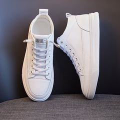 Genuine Leather High-Top Women's Casual Sports Shoes