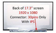 Fullcom New 17.3 inches for Screen Compatible with N173HCE-E3A 1920X1080 Matte IPS (Narrow Bazel) Replacement Laptop LED LCD