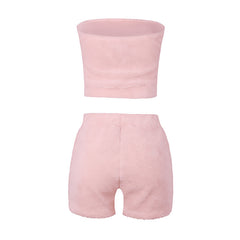 Summer Women's Casual Plush Two-Piece Set OM9353