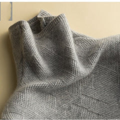 Autumn Winter High Neck 100% Cashmere Sweater for Women