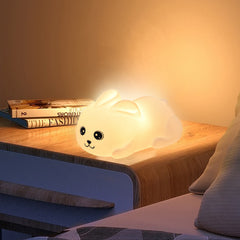 Creative Silicone LED Rabbit Night Light for Bedroom