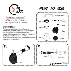 Automatic Makeup Brush Cleaner and Dryer Machine