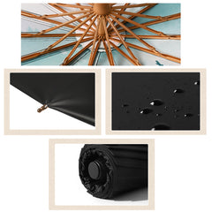 Retro Windproof UV-Resistant 16-Rib Folding Umbrella