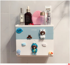 Creative Cute Wall-Mounted Cartoon Tissue Box Holder