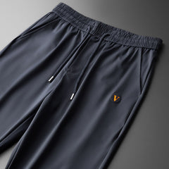 Black Summer Men's Quick-Drying Polo and Trousers Set