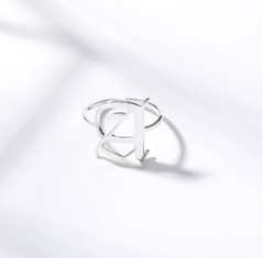 Vintage English Alphabet Ring in 18K Vacuum Plating