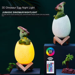 3D Dinosaur Night Light with Touch Control & USB