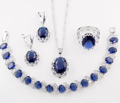 Floral Basket Earrings and Bridal Zircon Jewelry Set