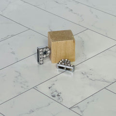 Pavé Letters -Silver Charms