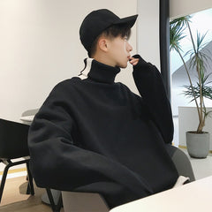 Fleece Lined High Collar Hoodie for Men