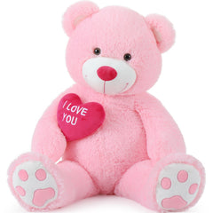 MaoGoLan Big Teddy Bear with I Love You Red Heart 36" Cuddly Large Teddy Bear Gift for KidsBoyfriendGirlfriend.Wife