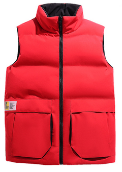 Lightweight Double-Sided Fashion Vest with Standing Collar