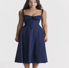 Parisian Dress - Waist Shaping Floral Maxi Dress (One Piece)