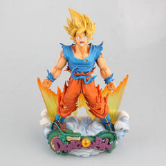 Dragon Ball Super Saiyan Goku Blue Cloud Figure Model