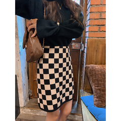 A-line Knitted High Waist Skirt for Women