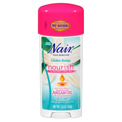 Nair Hair Remover Glides Away Nourish With Argan Oil 3.3 Ounce (97ml) (2 Pack)