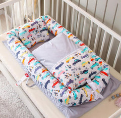 Foldable Portable Crib with Bionic Infant Mattress