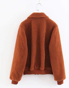 Cozy Plush Lamb Wool Zipper Coat for Comfort