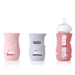 3 Pack Silicone Sleeve for Avent Natural Glass Baby Bottles Compatible Philips Avent Glass Natural Baby Bottle Anti Breakage Baby Bottle Holder 8 oz