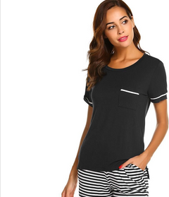 Striped Pajama Set for Women with Shorts